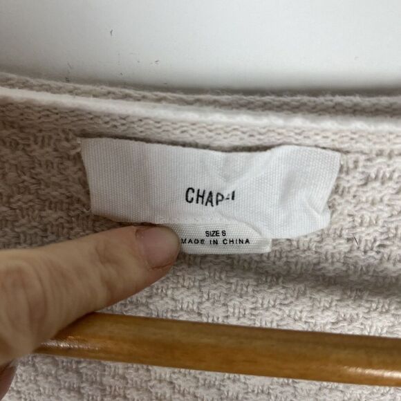 Charlie Cream Sweater Pullover Sz Small Wool Cashmere Blend​​​​ - Picture 2 of 4